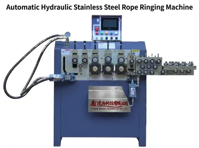 Mesin Dering Tali Stainless Steel Hidrolik Otomatis DQ2-8 - Mesin Pemotong Tali Kawat Baja