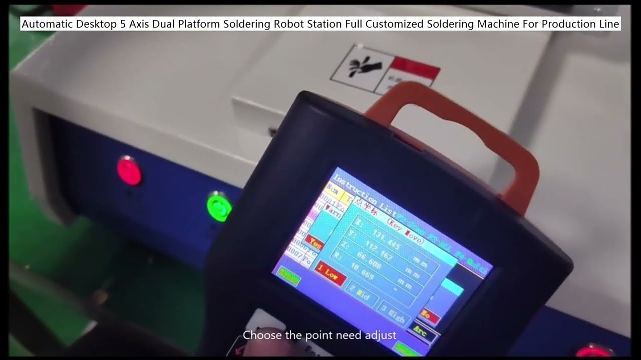 Robot Solder Otomatis Desktop 5 Axis Dual Platform – Mesin Solder Kustom untuk Otomasi Pabrik