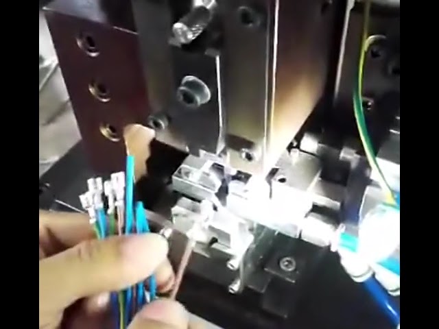 Mesin Stripping & Perekat Terminal Otomatis untuk Kabel Datar Inti Tunggal/Ganda & Kabel Earphone
