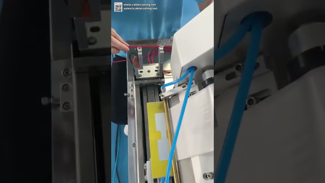 Mesin Pelabelan Kawat Lipat Otomatis dengan Date Coder – Aplikator & Printer Stiker Kabel