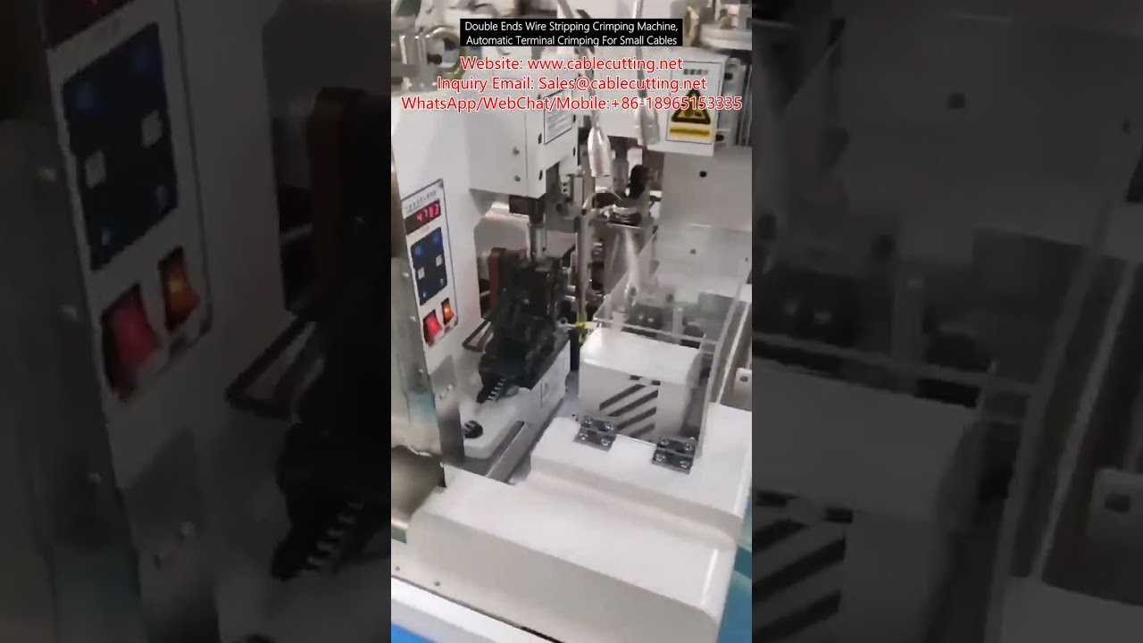 Mesin Crimping Kawat Otomatis Ujung Ganda – Stripping & Crimping Terminal Presisi untuk Kabel Kecil