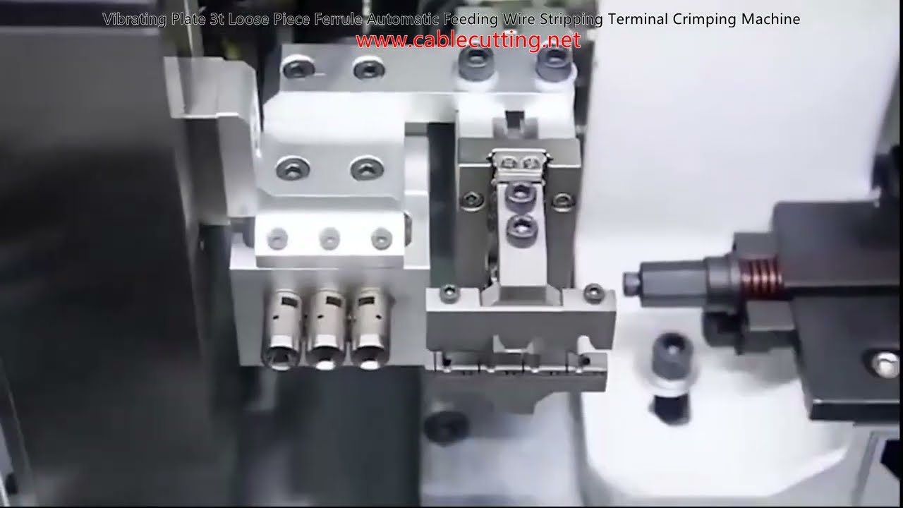Mesin Crimping Terminal Kabel Otomatis dengan Pelat Getar 3 Ton untuk Ferrule Potong Lepas - Umpan Otomatis, Stripping & Crimping
